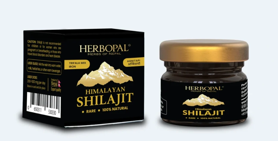 Shilajit is a thick, tar-like natural substance formed over centuries from decomposed plants and minerals trapped in rocks. Found in the high Himalayas, it oozes out of mountain cracks due to heat and pressure. Agni Taapi Shilajit is fire-purified and blended with Triphala, a powerful Ayurvedic trio of Harro, Barro, and Amala, enhancing its cleansing and rejuvenating effects.